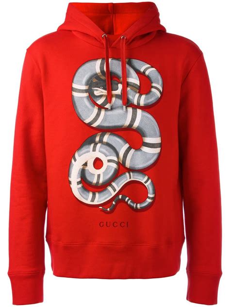 red gucci hoodie with snake|gucci trim tan hoodie.